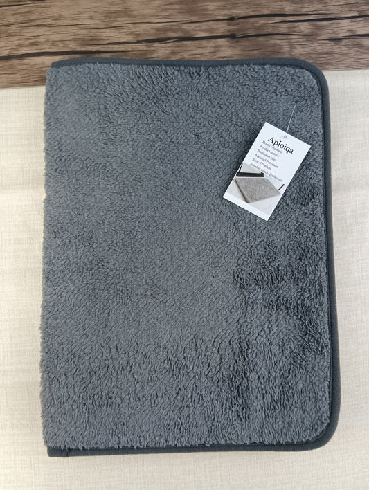 Apioiqa Bathroom rugs non slip floor mat Bathroom absorbent foot mat Bathroom toilet floor mat Quick drying Indoor kitchen foot mat
