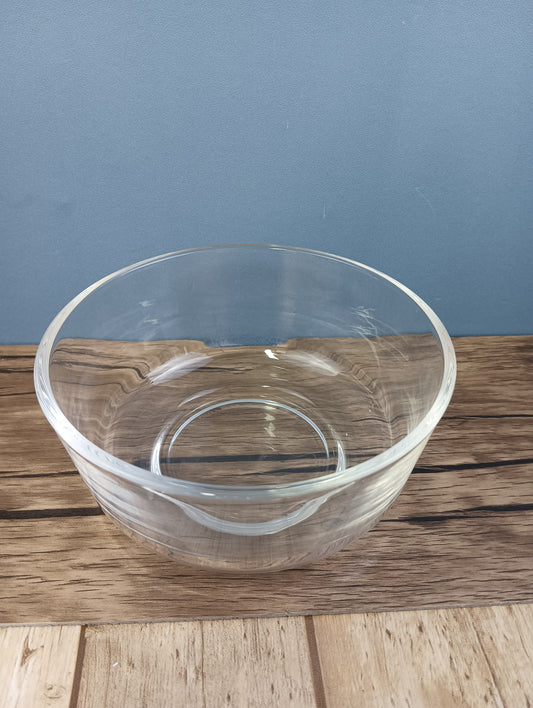 AKIMRABY Microwave oven glass bowl High temperature resistant transparent glass bowl Heat resistant Fruit salad bowl Instant noodles bowl
