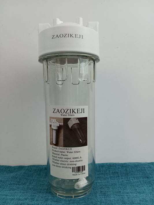 ZAOZIKEJI Water filters Water purifier pre-filter transparent filter bottle household PP cotton filter cartridge accessories universal filter bottle for the whole family water filtration, sediment water filter system