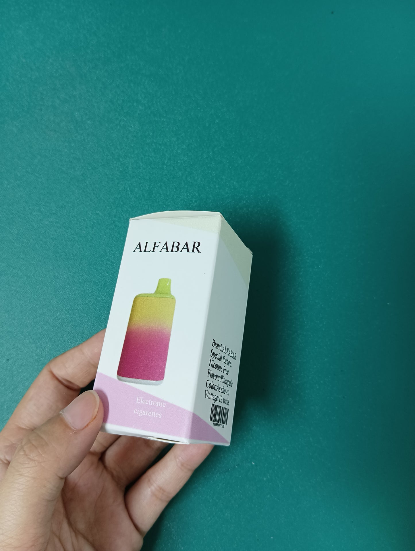 ALFABAR Electronic Cigarette, Pineapple Flavor, 12W, Flameless, Eco-Friendly, USB Charging, Stylish & Lightweight Design, Unisex, Ideal for Gifting